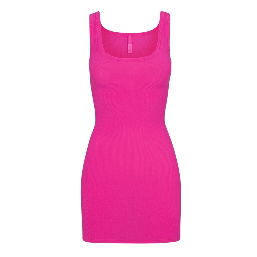 Skims Soft Lounge Mini Dress Hot Pink